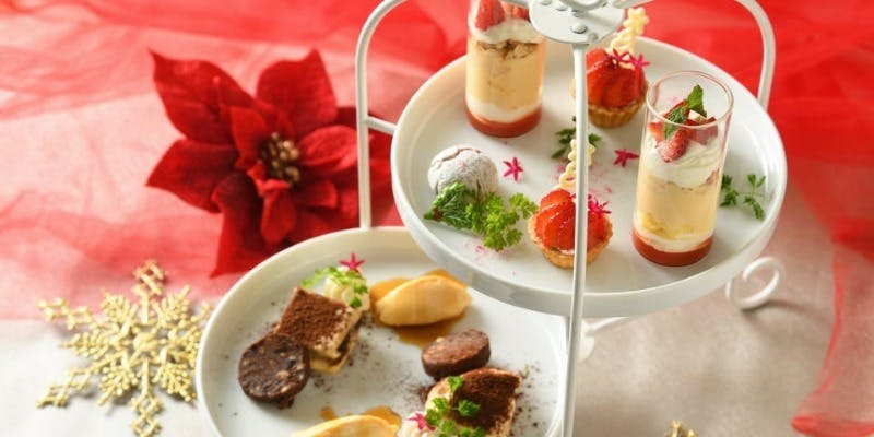 【Bコース】クリスマスを彩る二段仕立てドルチェハイティーセット
