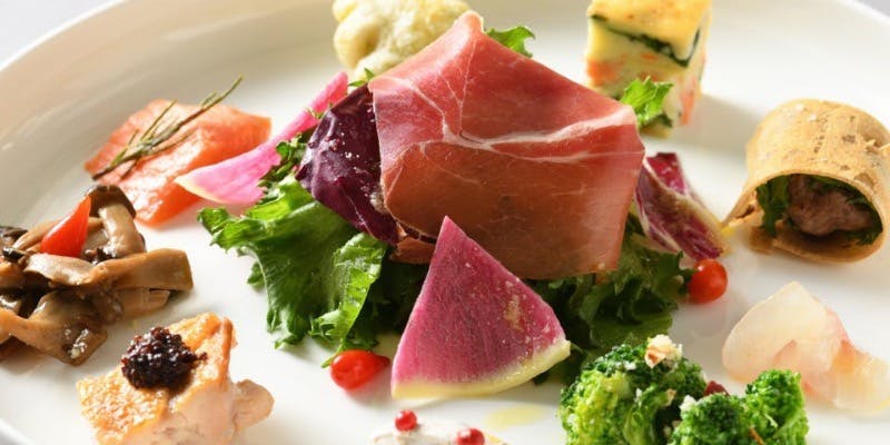 【Pranzo B】旬の前菜盛合せ・パスタ・魚＆肉料理のWメイン含む6品