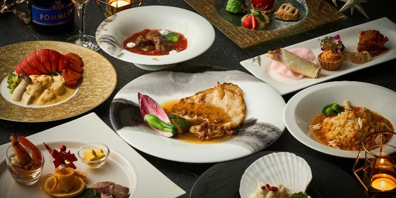 【聖誕晩餐】豪華食材が味わえる全8品クリスマスディナーコース＋乾杯グラスシャンパン付き