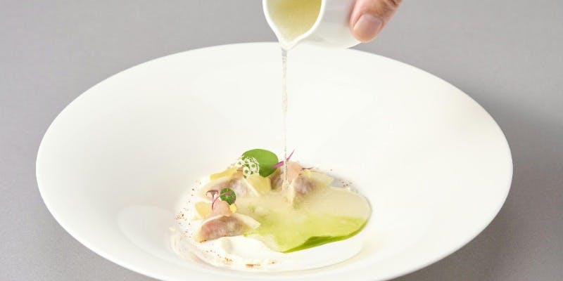 1月～【ランチA】始まりの一皿、前菜、季節のポタージュ、メイン、デザート全5品