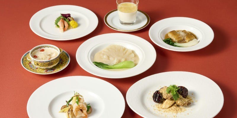 【ふかひれランチ】「ふかひれの姿煮込み」や「牛肉の砂金炒め」等全7品＋1ドリンク