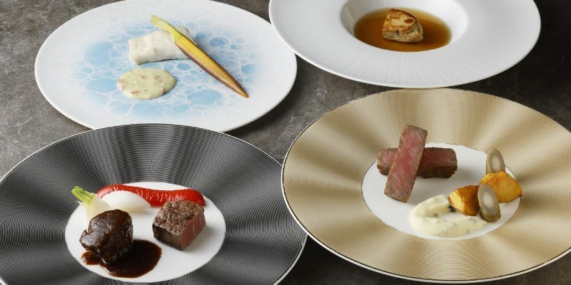 【フレンチ×鉄板焼 神戸ビーフ特別ディナー】創作魚介と極上黒毛和牛の食べ比べ 　2月（2月）