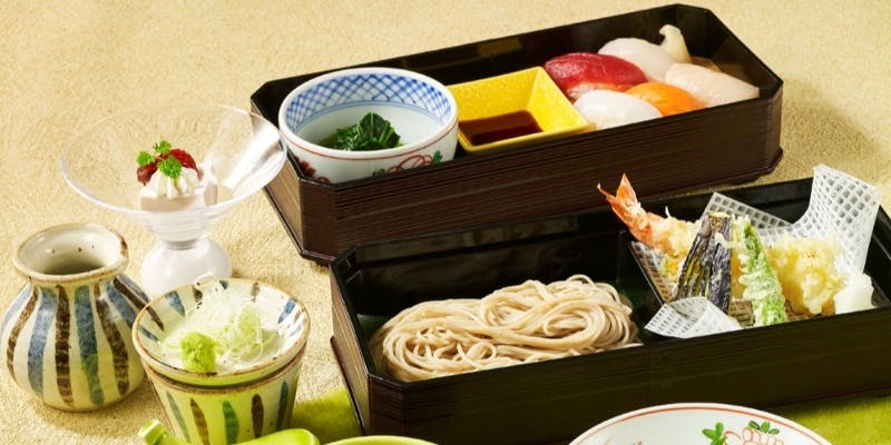 【清水御膳】寿司・天ぷら・蕎麦をお楽しみいただけるおすすめ御膳ランチ　＋選べる1ドリンク
