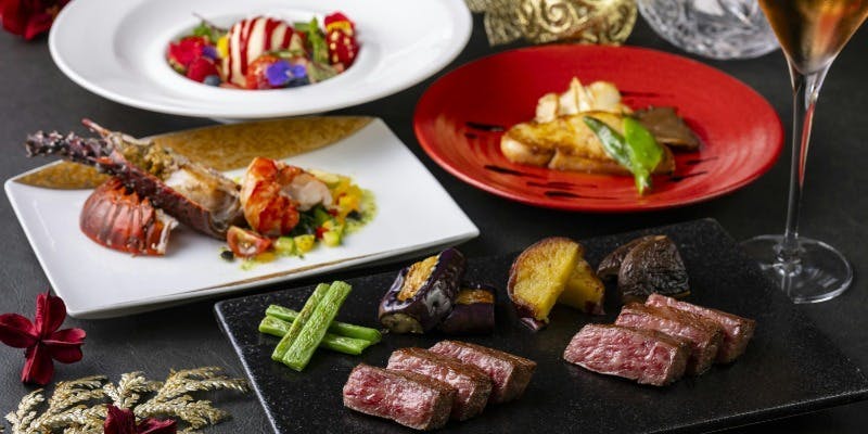 【Xmas2025】鉄板クリスマスディナー「聖」＋グラスシャンパン