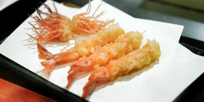 【花コース】海老や野菜の天ぷらを含む全4品