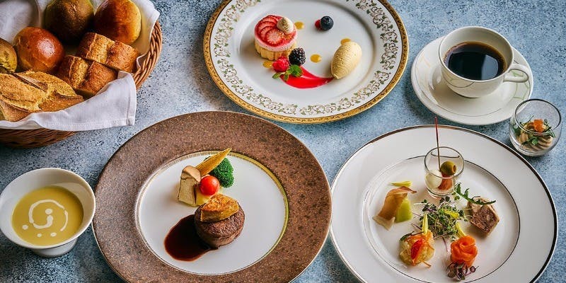 【お祝いランチコース】牛フィレ肉のソテー フォアグラ添えなど全5皿