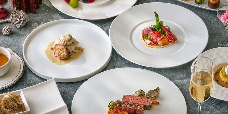 【ノエルディナー】見た目にも美しい料理。舌平目としあわせ絆牛フィレ肉のWメイン全9皿（12/20～12/25）
