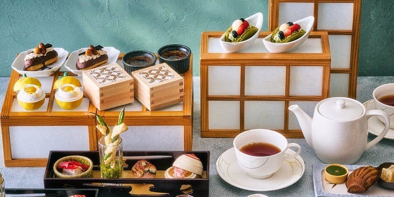 【6日間限定 アフタヌーンティー】 ～和モダン～ほうじ茶のティラミスや抹茶、和紅茶のスイーツなど