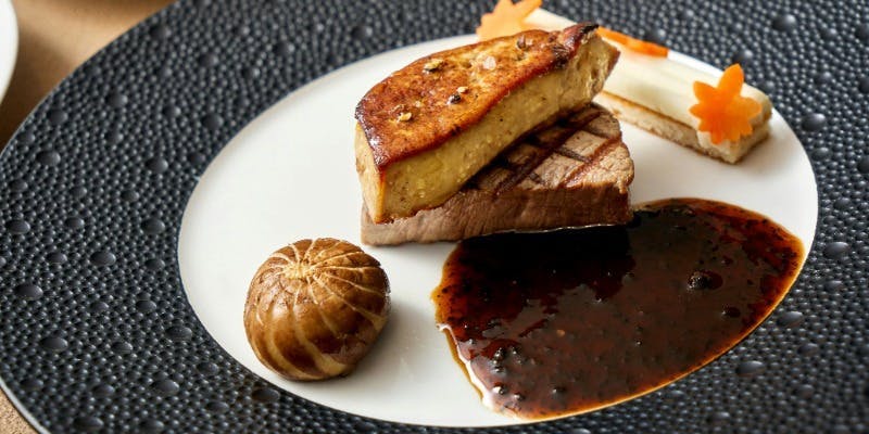 【Xmas2025】オマール海老、鮑、黒毛和牛など全6品～ペアディナー～＋シャンパンハーフボトル付き