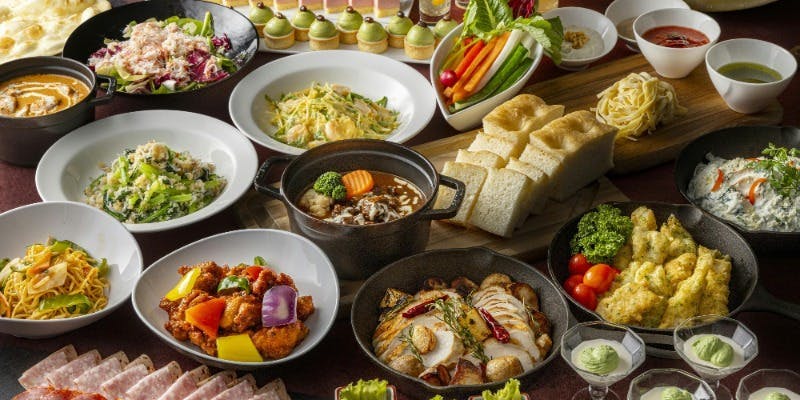 【平日ディナー】ハンバーグやローストビーフ、本格カレー×ドリンクバー