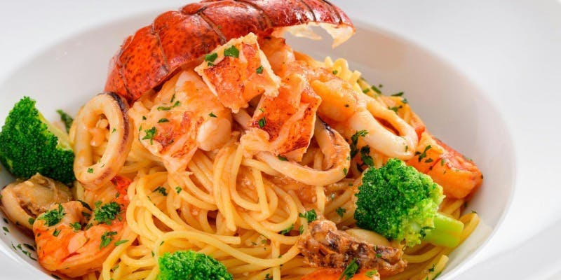 【ランチセット】オマール海老のスパゲッティ　ペスカトーレ（12/1～2/28）