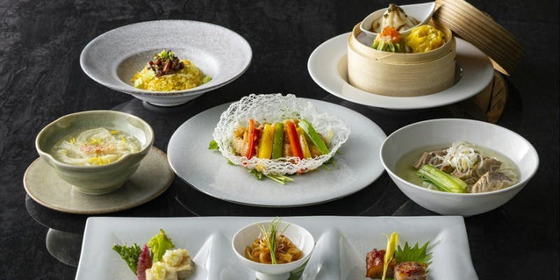 【彩（さい）】点心盛り合わせ、海鮮料理を含む全7品＋季節の中国茶