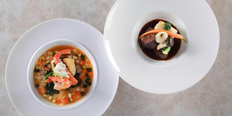 【ナチュール】前菜、魚と肉のダブルメイン、デザートなど全6皿＋2時間フリードリンク