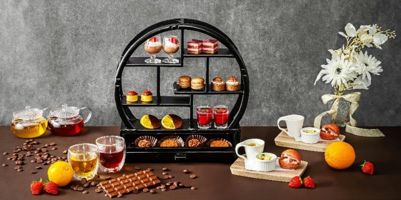 【カカオ×AfternoonTea】麗しのショコラアフタヌーン＋カフェフリー＋フラワーテーブル＋フラワープレート