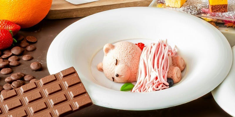 【 推しくまちゃん付き】麗しのショコラアフタヌーン＋カフェフリー