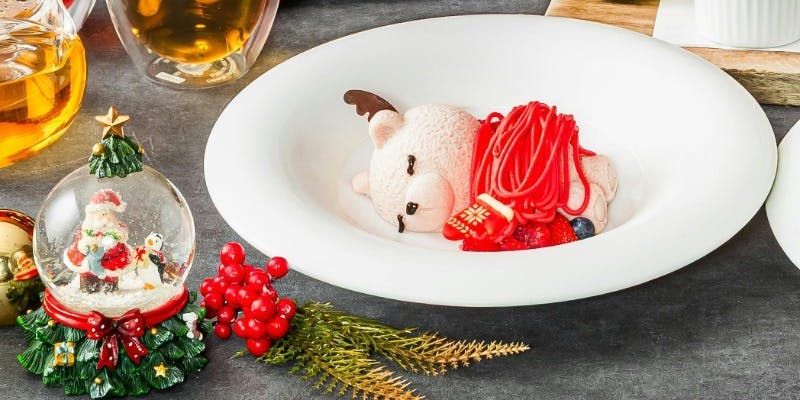 【 推しくまちゃん付き】煌めくクリスマスアフタヌーン＋カフェフリー