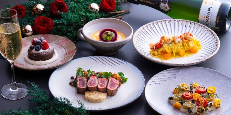 【フェスティブコース】北海道産ビーフサーロインやデザートなど全5品