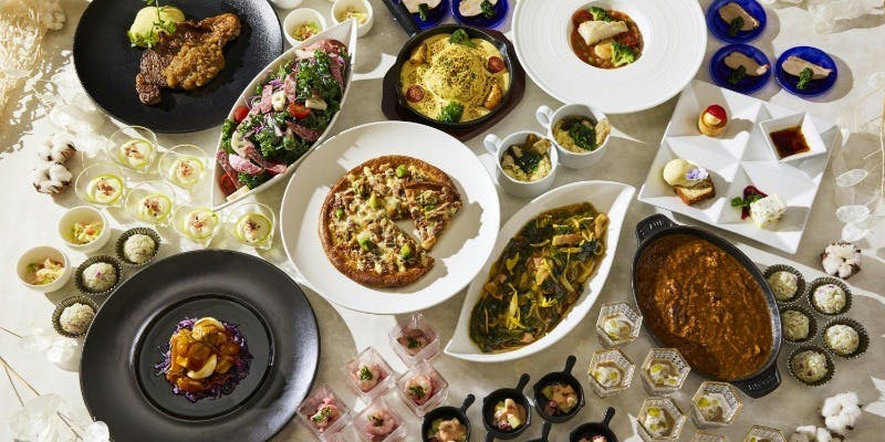 ＜地上約100mの高層階で＞ブッフェ付アイコニックランチ（120分制）