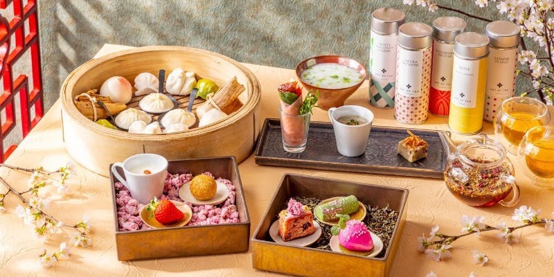 【ランチ3組限定】3/13～5/14　いちごチャイニーズアフタヌーンティー 　中国茶お代わり自由