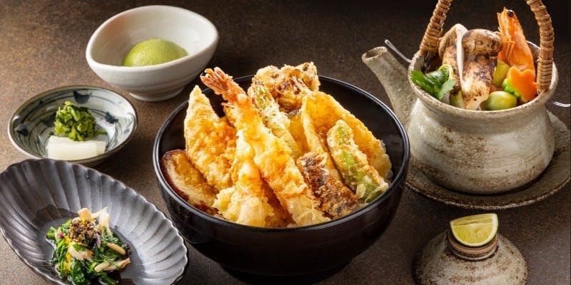 【ランチ限定】松茸土瓶蒸しと天丼