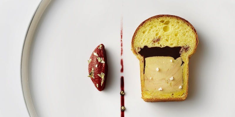 【窓側確約】季節の6品ディナーフルコース＋グラスシャンパーニュ＋ミルフィーユ付き（記念日利用）