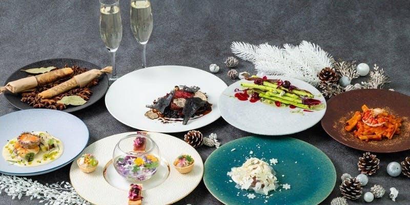 【Xmas2025】窓際確約　47階夜景と愉しむクリスマスコース牛フィレやオマール海老等8品