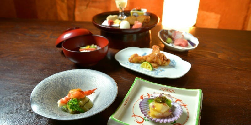 昼懐石 全7品/前菜・お椀・造り・天草和牛焼きしゃぶ・炊き込みご飯・甘味など