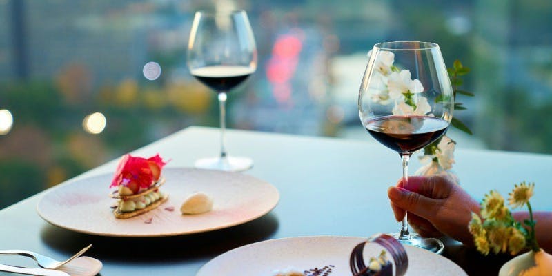 【2月14日限定】バレンタイン特別 6品コースディナー＋シャンパンまたはバレンタインカクテル（1組2名様）