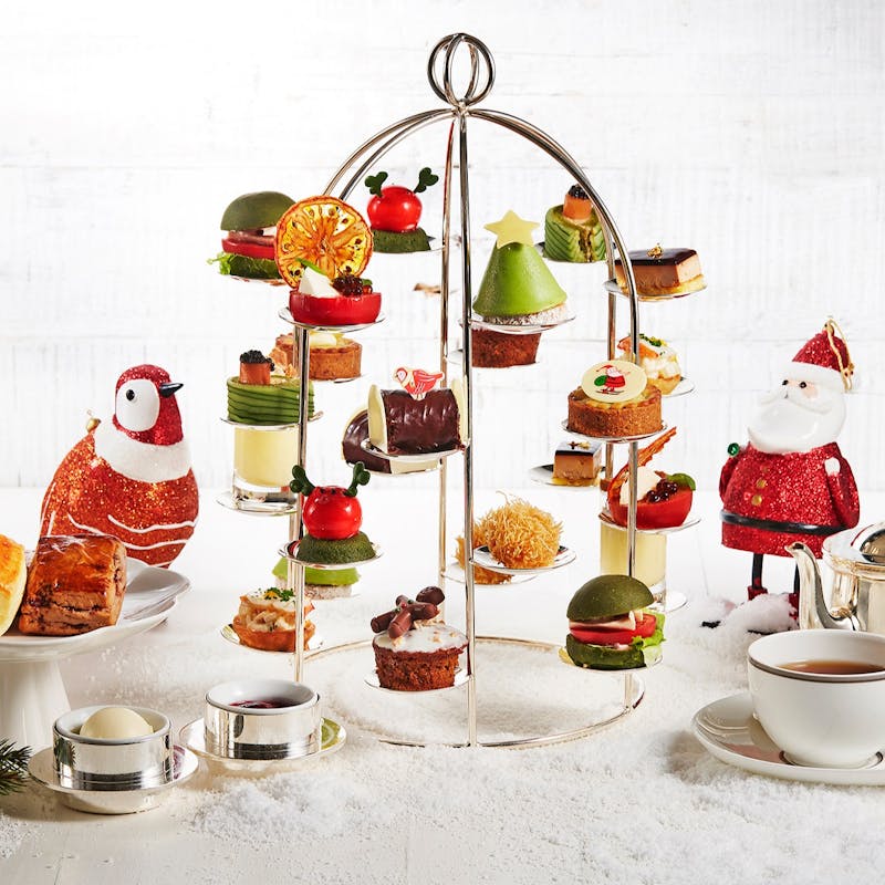 ザ ペニンシュラ東京内のコンチネンタルダイニング「ザ・ロビー」 クリスマス2021 アフタヌーンティー