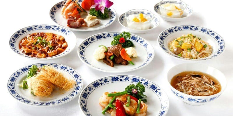 【風花コース】大エビの炒めや麻婆豆腐など全8皿＋1ドリンク（平日・土日祝/ランチ限定）