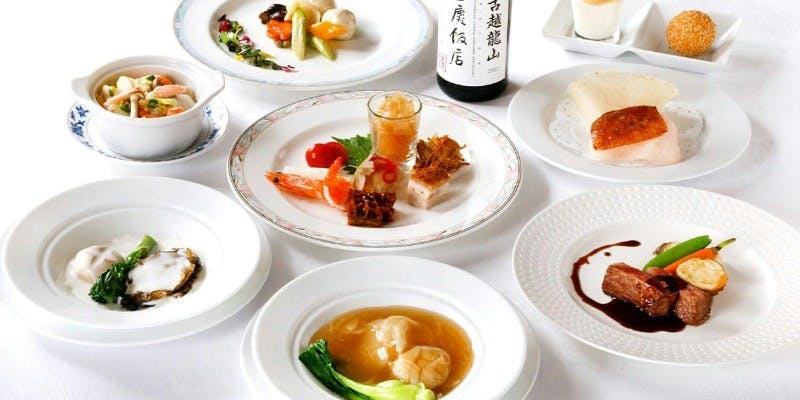 【蒼天コース】北京ダックやフカヒレ煮込み、和牛サーロイン等全8皿＋1ドリンク（個室確約）