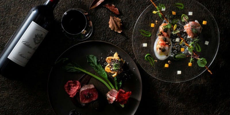 【HIVER】オマール海老や蝦夷鹿ロース肉のポワレなど全6品ディナーコース