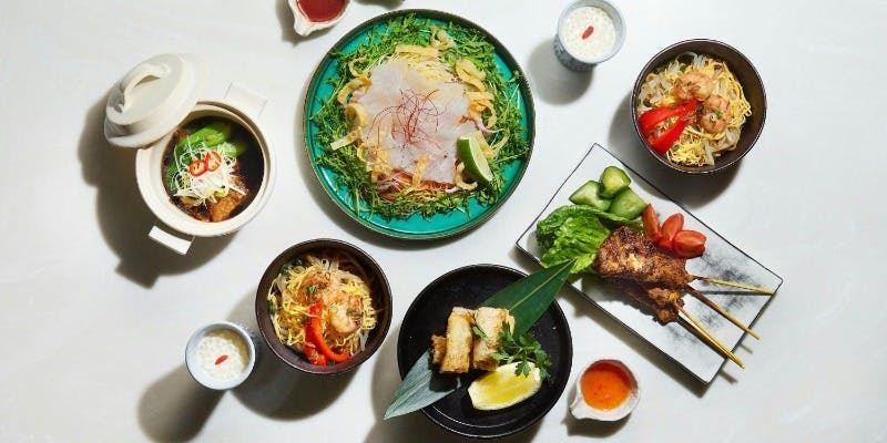 【アジアンエスニックディナー6品】＋乾杯スパークリング付き