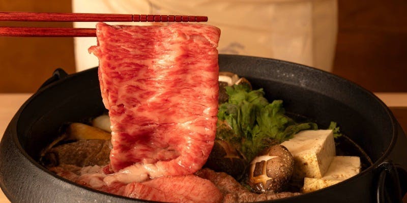 【数量限定】大鍋すき焼きコース＋黒毛和牛（個室確約）