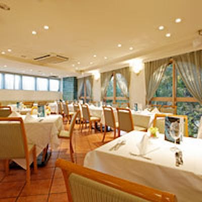 井の頭公園の緑に囲まれた癒しの空間とオープンキッチンの明るい店内