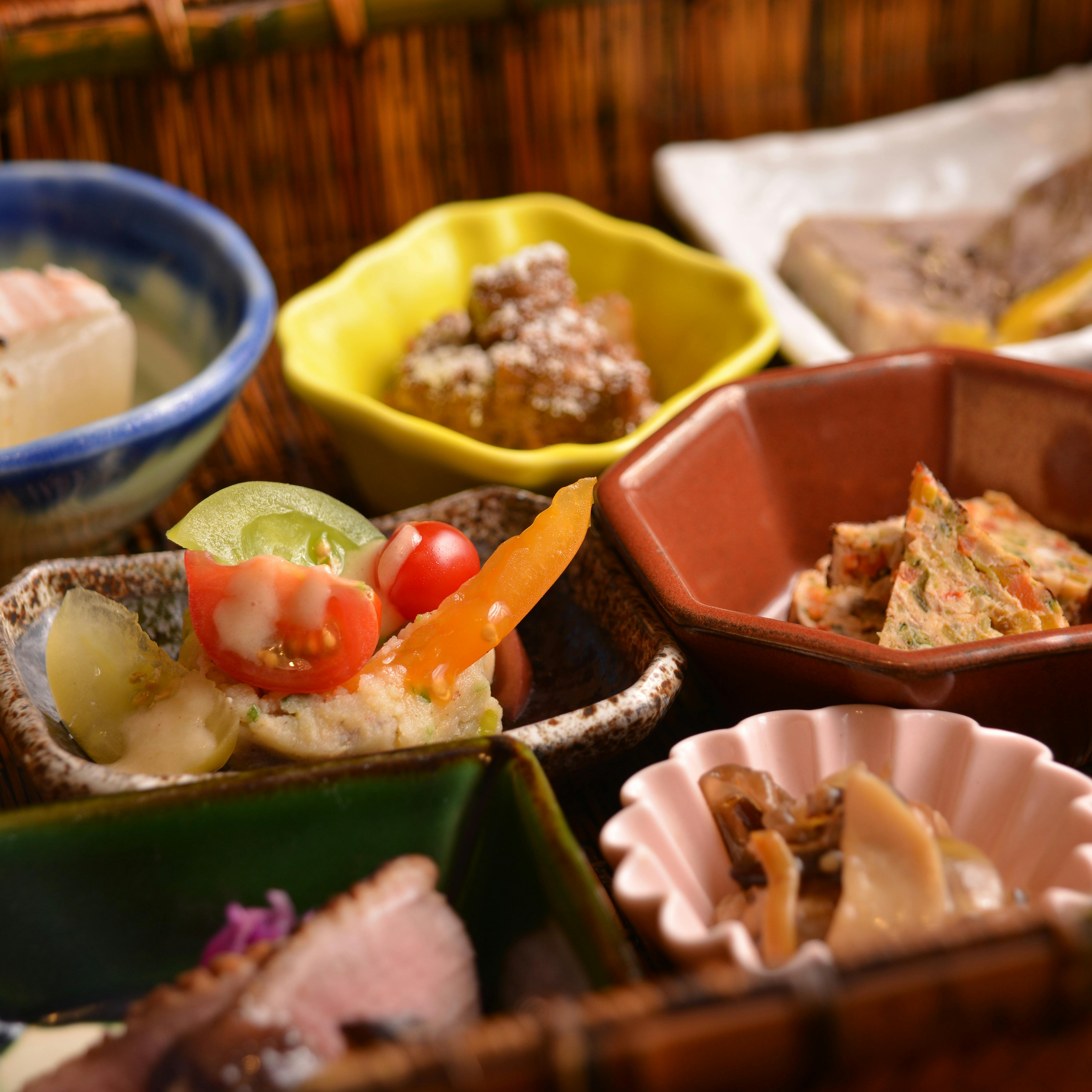 今彩 色彩コース Shikisai 人気no 1 前菜8種 サラダ 魚料理 肉料理 リゾット デザートの全6品 ディナー プラン 11194266 メニュー 一休 Comレストラン
