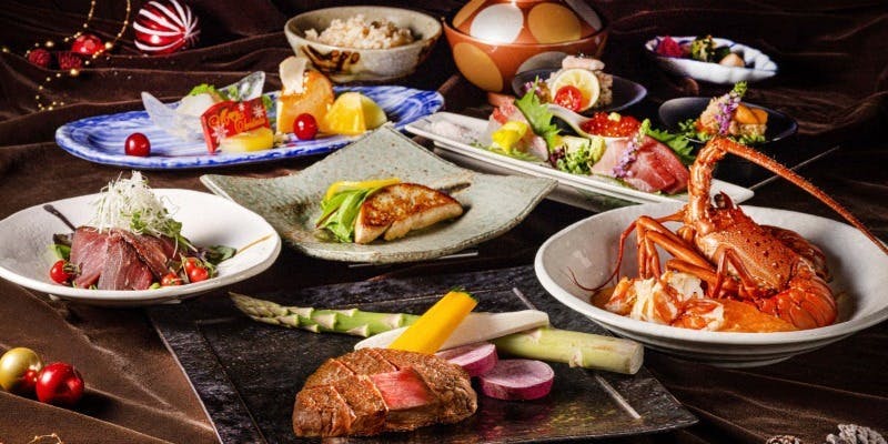 【鉄板焼Xmas2025】フォアグラや伊勢海老、近江牛など全7品（12/24～12/25）