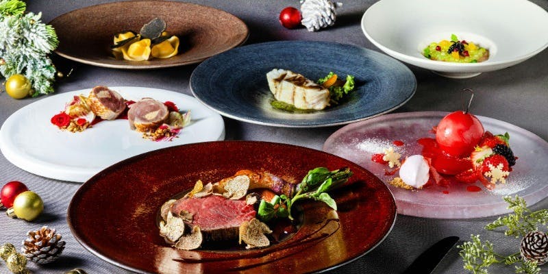 【Xmas2025】魚＆黒毛和牛フィレのWメインなど全6皿（12/24.25限定）