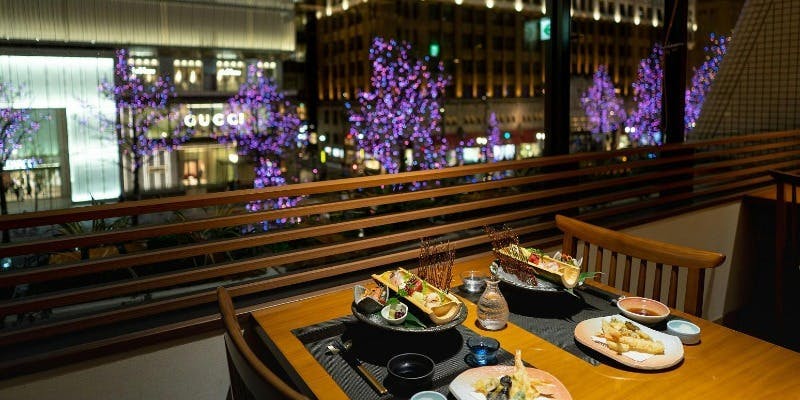 【窓側確約プラン/義経会席】季節の前菜、旬の造りなど全9品＋1ドリンク（19：00まで入店限定）