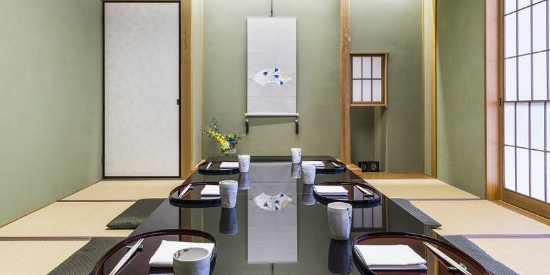 個室確約　お顔合わせプラン【旬彩三昧 お造り・ステーキ・天婦羅を御膳で】＋ワンドリンク付