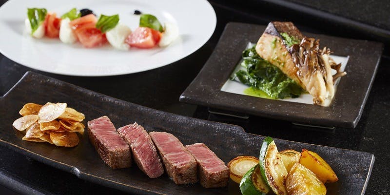 【PREMIUM】国産F1牛テンダーロイン100gの鉄板焼コース