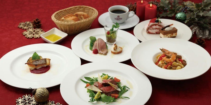 【2025クリスマスディナー】前菜・パスタ・魚・肉料理　全6品　至福のクリスマス限定コース