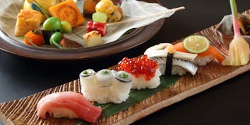 【更級コース】前菜、造り、焼物、温物、寿司10貫など全8品 - 寿司はせ川 本店