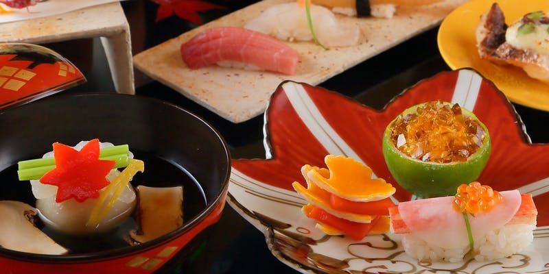 【竹取コース】寿司6貫含む全10品　はせ川ベージックコース＋3時間飲み放題（個室確約　接待・会食）