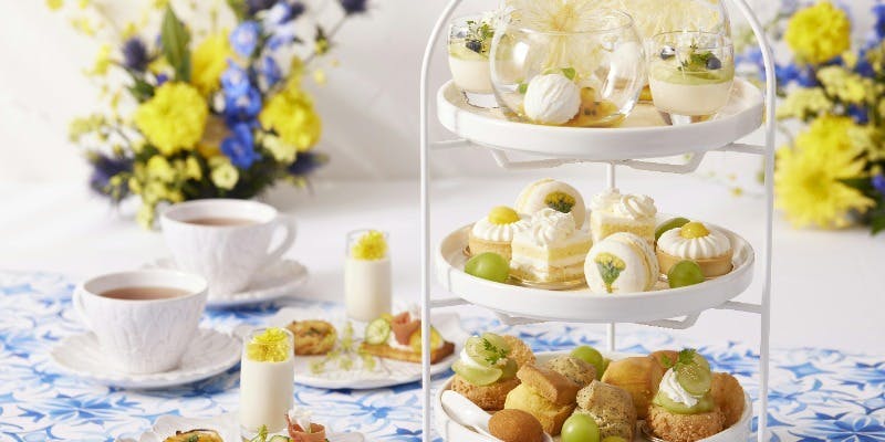 【Flower Afternoon Tea】JJコラボアフタヌーンティー＋カフェフリー（ご褒美コスメ付き）