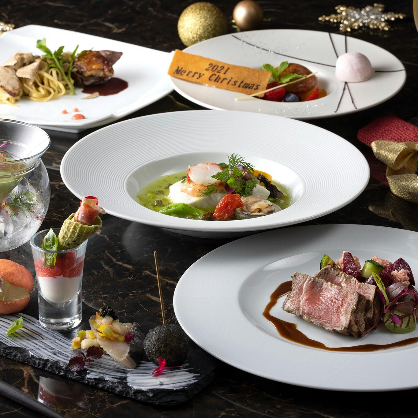 スカイラウンジ ダイニング アーティスト カフェ 東京ドームホテル Xmas2021 クリスマスディナーコース グラスシャンパーニュ付き 窓側席確約 ディナー プラン 11649212 メニュー 一休 Comレストラン