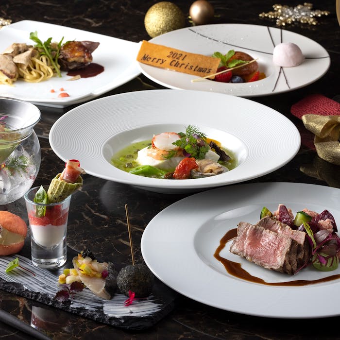 スカイラウンジ ダイニング アーティスト カフェ 東京ドームホテル Xmas2021 クリスマスディナーコース グラスシャンパーニュ付き 窓側席確約 ディナー プラン 11649212 メニュー 一休 Comレストラン