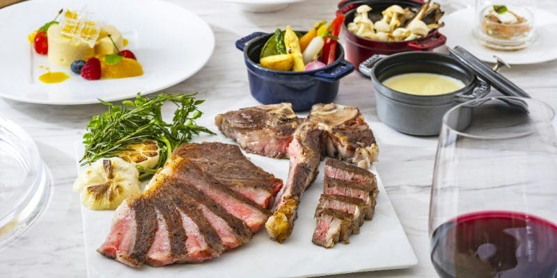 【常陸牛 Tボーン ステーキディナー】常陸牛のフィレとサーロインが一度に楽しめる