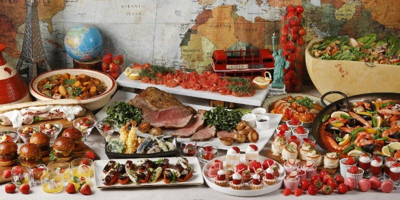 【平日ランチ】ワールドグルメ＆いちごスイーツブッフェ（1/5～5/31）