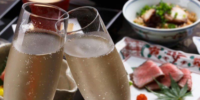 【個室確約！花束付きプロポーズ/記念日】豪華旬懐石全9品＋乾杯シャンパン＋プレート＋ワインボトル